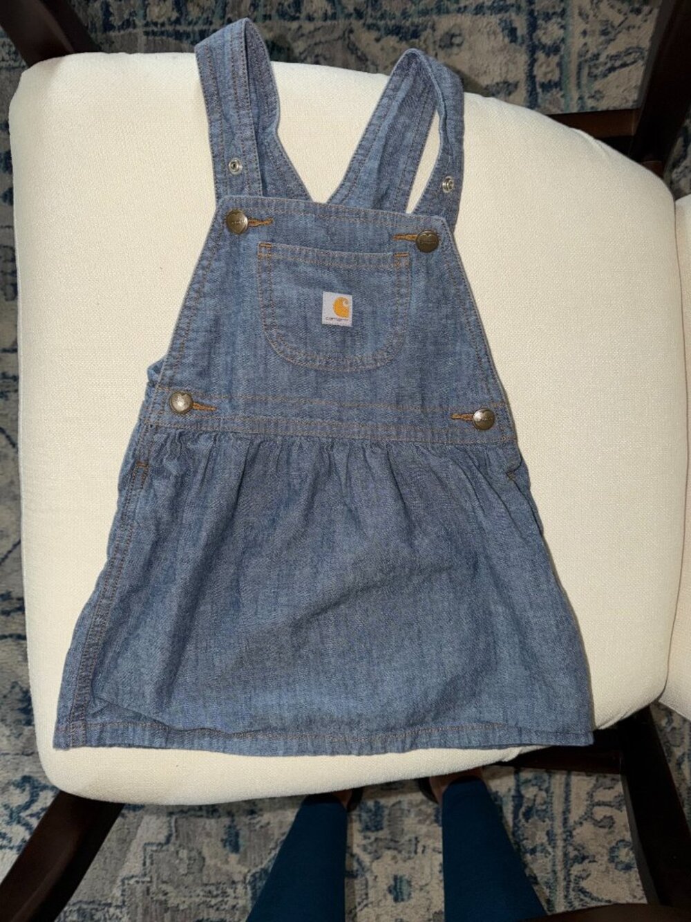 Toddler Girls' Carhartt Denim Chambray Square Neck Dress